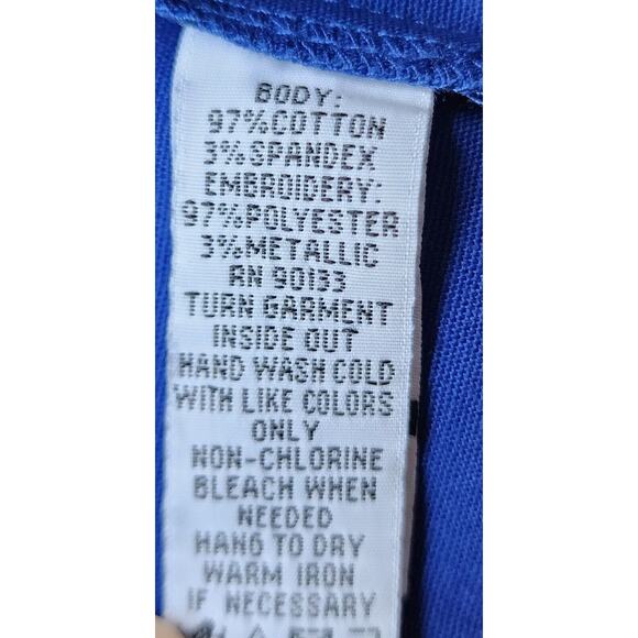 TOP-BOB MACKIE WEARABLE ART-Blue Red-Embroidery-Zipper-Cut Outs-SIZE XSMAL-NWT - Picture 10 of 16